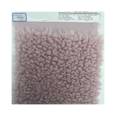 Tejido de peluche hecho de lana Sherpa 100% poliéster peso pesado para prendas de invierno