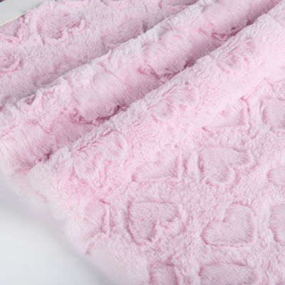 Tejido de peluche de punto suave para abrigo de invierno 100% poliéster conejito Falso patrón de cepillo de piel