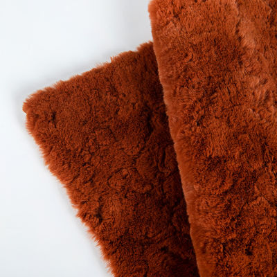 Tejido de piel de conejo de peluche solar suave cepillado 100% poliéster Contigo de hilo 80S × 80S