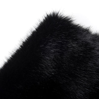 Tejido suave de piel de zorro artificial de ODM para abrigos y chaquetas de mujer de 58/60" de ancho