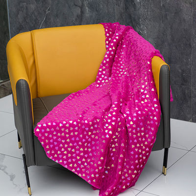 Tejido de piel falsa 100% poliéster de estilo plaid bronceado plata PV Plush para textiles para el hogar