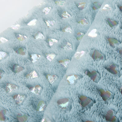 Bolso de patrón cepillado 100% poliéster plata PV Plush tela de piel falsa para textiles para el hogar