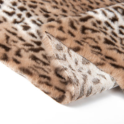 Tejido de piel de peluche cómodo 100% poliéster para prendas de vestir patrón personalizado