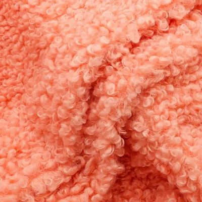 Tejido de lana de peluche de punto con patrón impreso para capas de pelo Muestra gratuita ofrecida