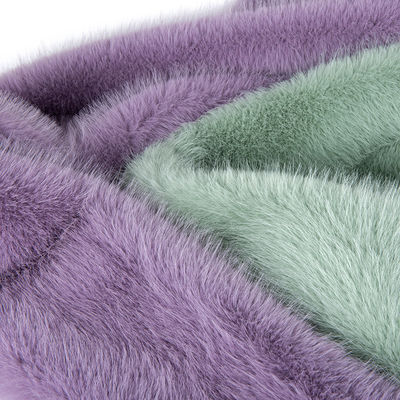 Tejido de piel de zorro falso suave y lujoso para el abrigo de la dama Escarla de piel Pom Pom ancho 58/60