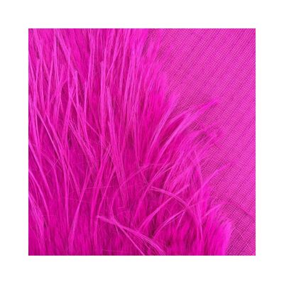 Collar de piel de peluche de pila larga y tejido con tecnicas de apoyo de punto