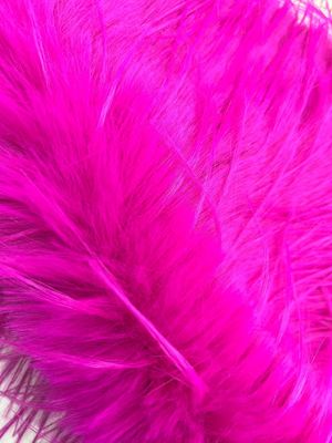Collar de piel de peluche de pila larga y tejido con tecnicas de apoyo de punto