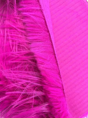 Collar de piel de peluche de pila larga y tejido con tecnicas de apoyo de punto