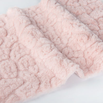Tejido de peluche de pelo corto de diseño con material de poliéster 100%