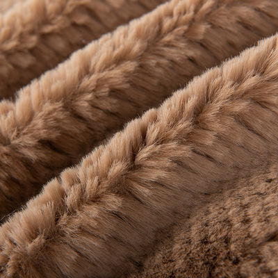 Tejido de peluche de pelo corto de diseño con material de poliéster 100%