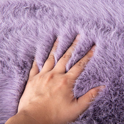 Color personalizado 100% poliéster de pelo largo tela de piel falsa con una sensación de mano muy suave