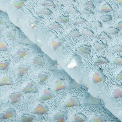 100% de poliéster espumoso Sequin Stick PV Velvet Plush Tejido de oro brillante 58/60" de ancho