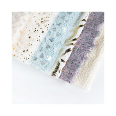 Tejido de lana en relieve de franela de doble cara de color personalizado para personalización