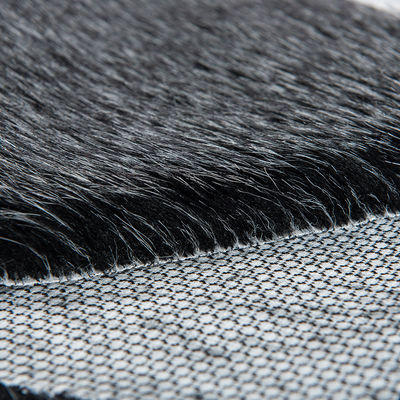Material de espalda 100% arcílico Jacquard artificial de piel larga Tejido de piel falsa para prendas de vestir