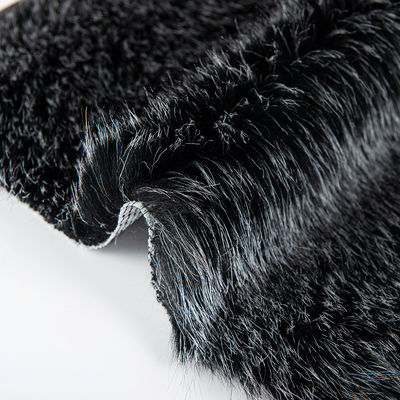 Material de espalda 100% arcílico Jacquard artificial de piel larga Tejido de piel falsa para prendas de vestir