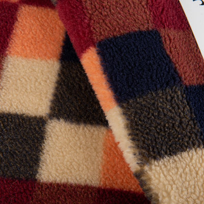Tejido de peluche de poliéster 100% Jacquard Tejido Sherpa Perfecto para lanzar mantas