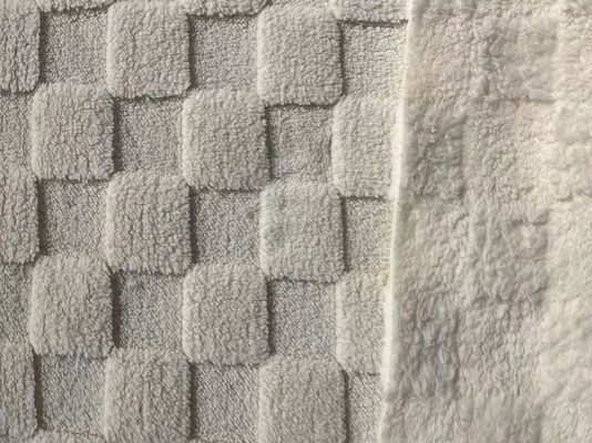 Tejido de lana de patrón de jacquard de punto suave para Shu Velvetine doble lado Mirco Sherpa