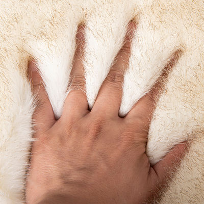 Técnicas de apoyo de tejido de punto de peluche de alto peso Cabello largo Piedra suave de piel falsa para y tela