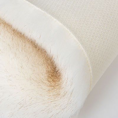 Técnicas de apoyo de tejido de punto de peluche de alto peso Cabello largo Piedra suave de piel falsa para y tela