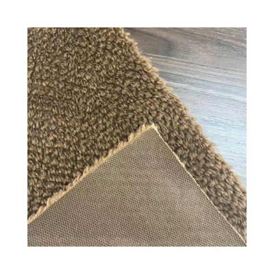 Tejido de peluche suave artificial de piel falsa Sherpa Teddy con material delantero 100% poliéster