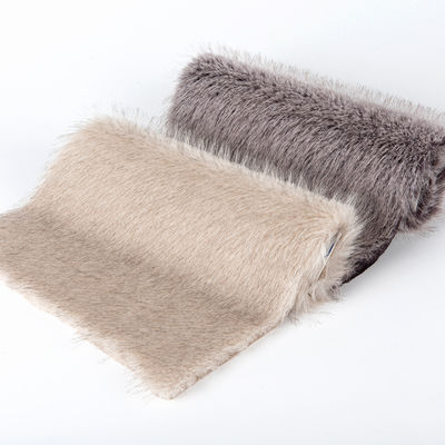 70-80 mm longitud de pila cabello acrílico de punta teñido tejido sintético de piel para abrigo de invierno