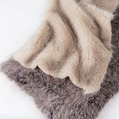 70-80 mm longitud de pila cabello acrílico de punta teñido tejido sintético de piel para abrigo de invierno
