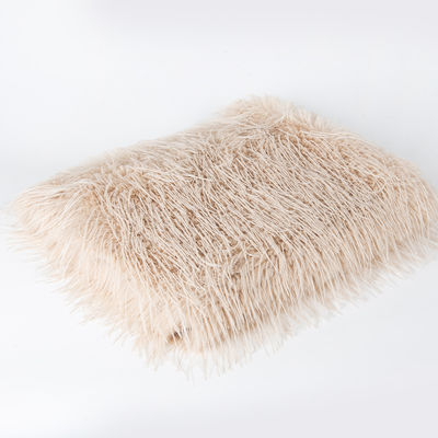 70-80 mm longitud de pila cabello acrílico de punta teñido tejido sintético de piel para abrigo de invierno