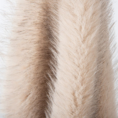 70-80 mm longitud de pila cabello acrílico de punta teñido tejido sintético de piel para abrigo de invierno